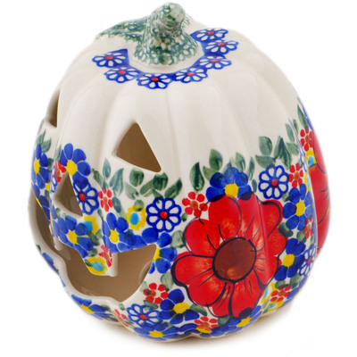 Pattern D130 in the shape Jack O Lantern Candle Holder