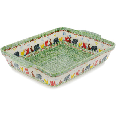 Pattern D473 in the shape Rectangular Baker with Handles