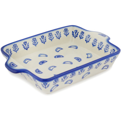 Rectangular Baker with Handles in pattern D468