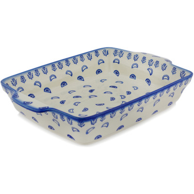 Rectangular Baker with Handles in pattern D468