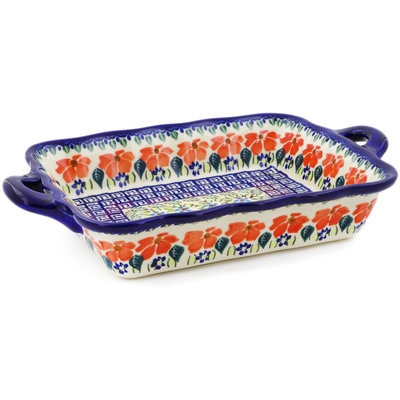 Rectangular Baker with Handles in pattern D152