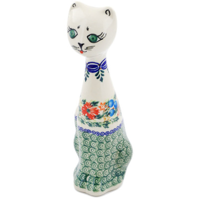 Cat Figurine in pattern D156