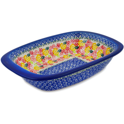 Rectangular Baker with Handles in pattern D322