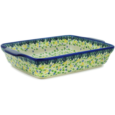 Rectangular Baker with Handles in pattern D334