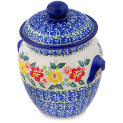 Pattern D358 in the shape Jar with Lid and Handles