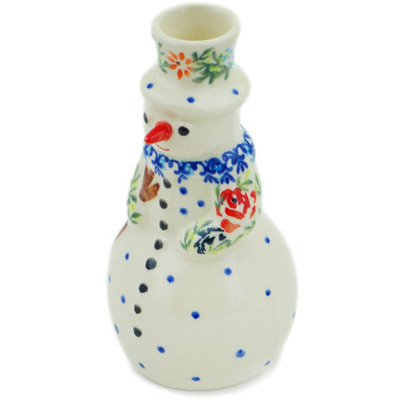 Pattern D257 in the shape Snowman Candle Holder