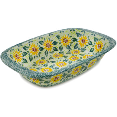 Rectangular Baker with Handles in pattern D318