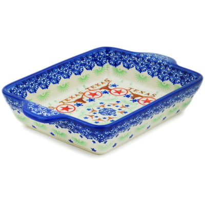 Rectangular Baker with Handles in pattern D166