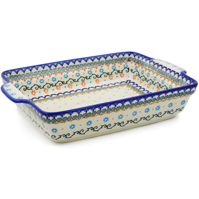 Rectangular Baker with Handles in pattern D203