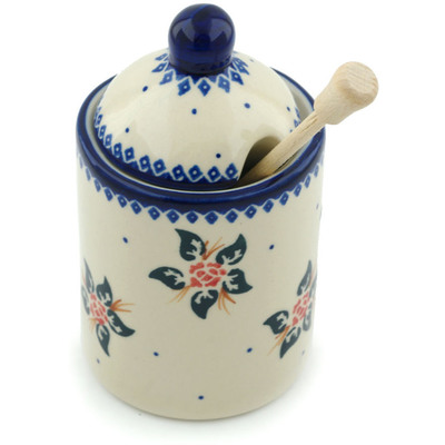 Honey Jar with Dipper in pattern D16