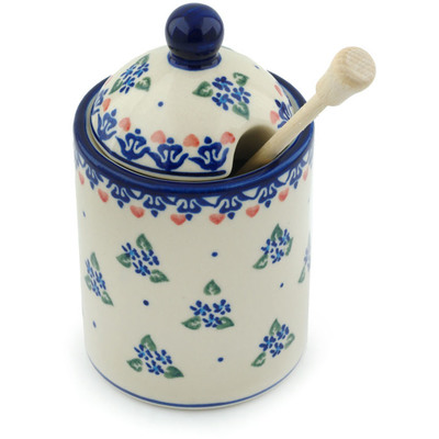 Honey Jar with Dipper in pattern D33