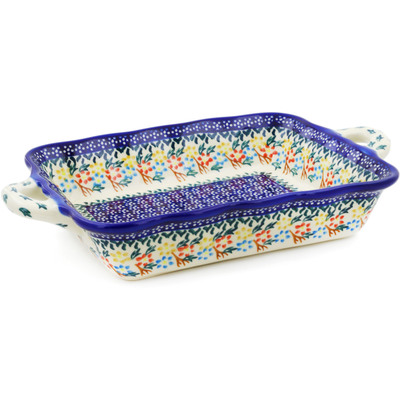 Rectangular Baker with Handles in pattern D182