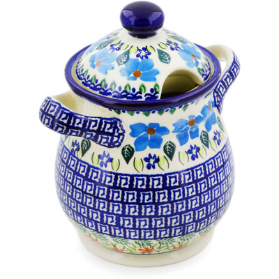 Jar with Lid and Handles in pattern D198