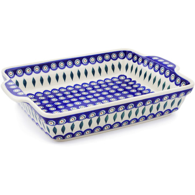 Rectangular Baker with Handles in pattern D22