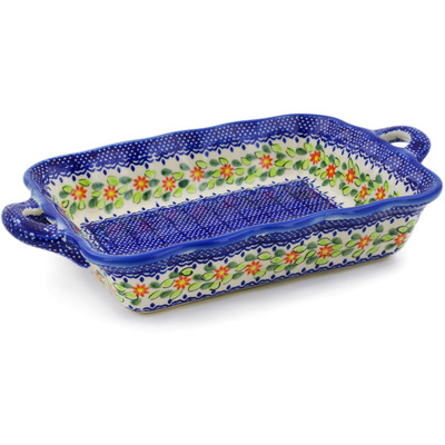 Rectangular Baker with Handles in pattern D150