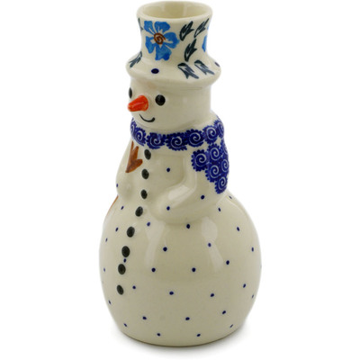 Pattern D177 in the shape Snowman Candle Holder