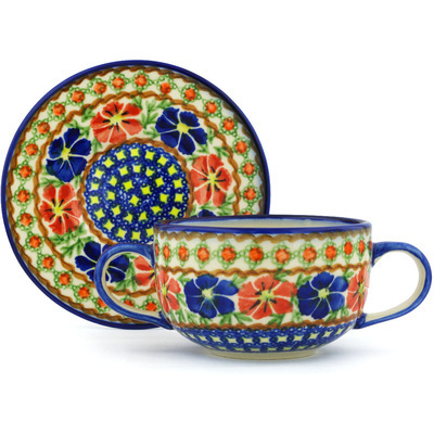 Pattern D27 in the shape Bouillon Cup with Saucer