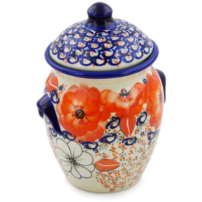 Jar with Lid and Handles in pattern D201