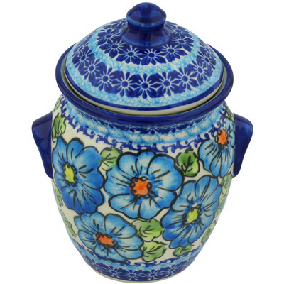Jar with Lid and Handles in pattern D116