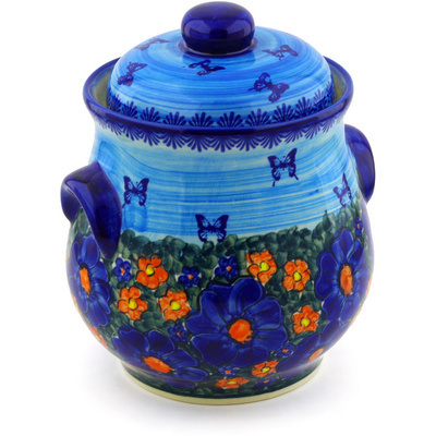 Jar with Lid and Handles in pattern D113
