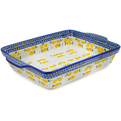 Rectangular Baker with Handles in pattern D344