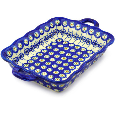 Rectangular Baker with Handles in pattern D106