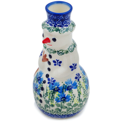 Pattern D340 in the shape Snowman Candle Holder