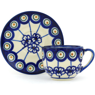 Espresso Cup with Saucer in pattern D106