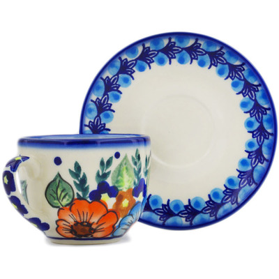 Espresso Cup with Saucer in pattern D114