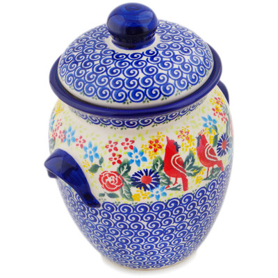 Pattern D338 in the shape Jar with Lid and Handles