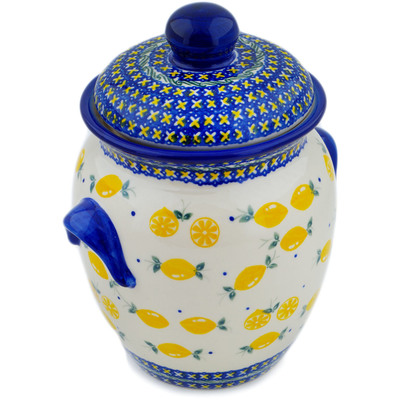 Pattern D344 in the shape Jar with Lid and Handles