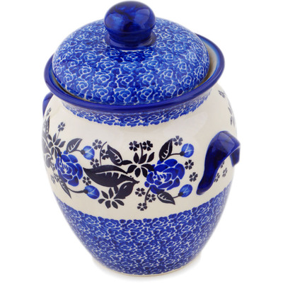 Jar with Lid and Handles in pattern D337