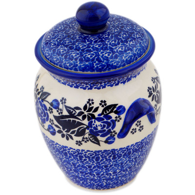 Jar with Lid and Handles in pattern D337