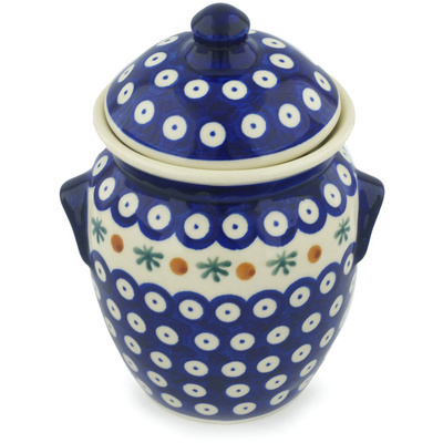 Pattern D20 in the shape Jar with Lid and Handles