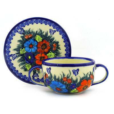 Pattern D86 in the shape Bouillon Cup with Saucer