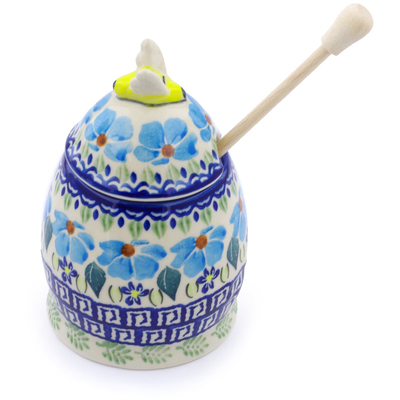 Honey Jar with Dipper in pattern D198