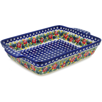 Rectangular Baker with Handles in pattern D361