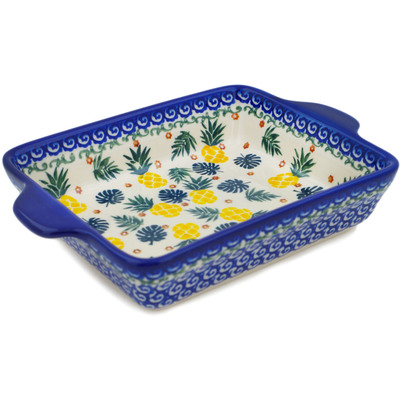 Rectangular Baker with Handles in pattern D366