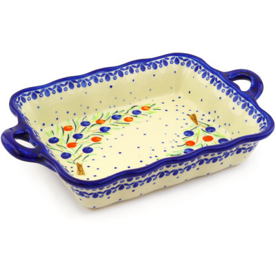 Rectangular Baker with Handles in pattern D125