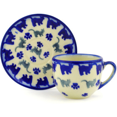 Espresso Cup with Saucer in pattern D105