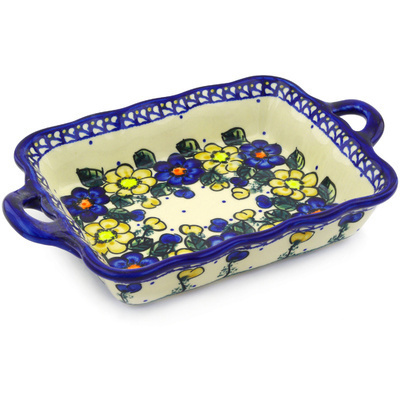 Rectangular Baker with Handles in pattern D108