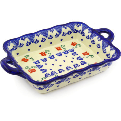 Rectangular Baker with Handles in pattern D38
