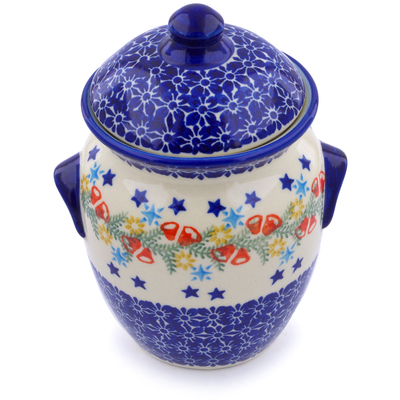 Pattern D205 in the shape Jar with Lid and Handles