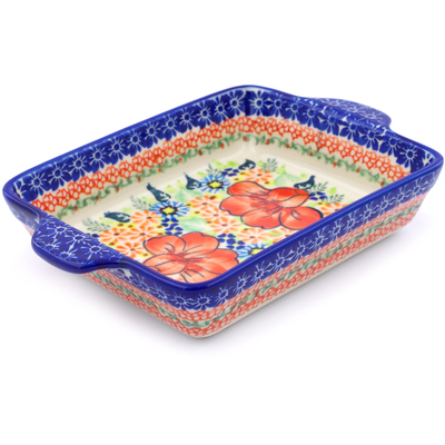 Rectangular Baker with Handles in pattern D117