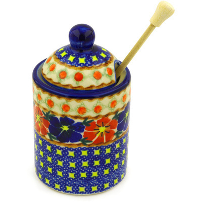 Honey Jar with Dipper in pattern D27