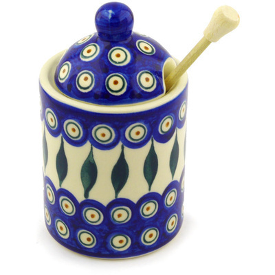 Honey Jar with Dipper in pattern D22
