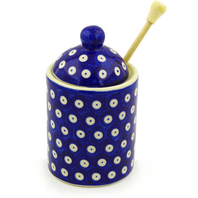 Honey Jar with Dipper in pattern D21