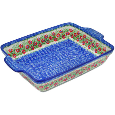 Rectangular Baker with Handles in pattern D360
