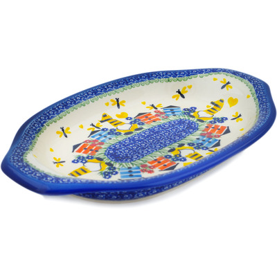 Platter with Handles in pattern D377