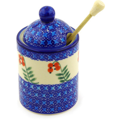 Honey Jar with Dipper in pattern D11
